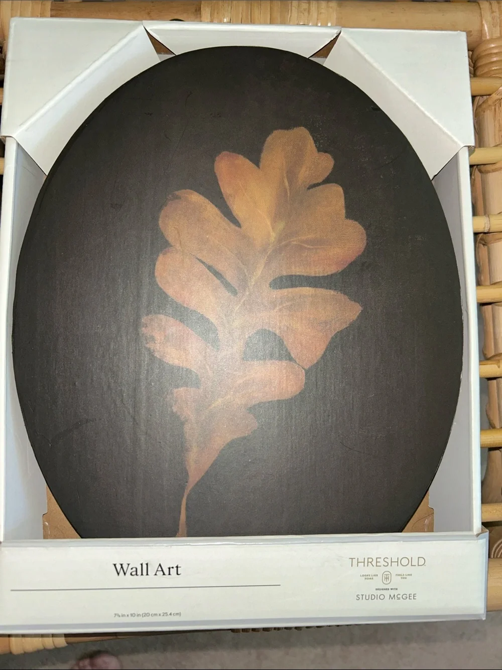 Studio McGee Moody Leaf Painted Board Wall Art